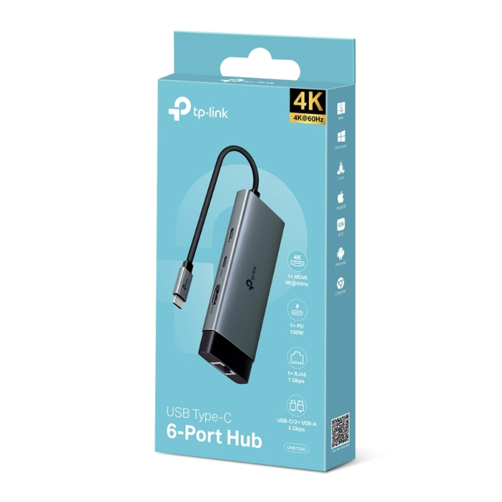 TP-Link UH6120C USB Type-C концентратор 6 в 1