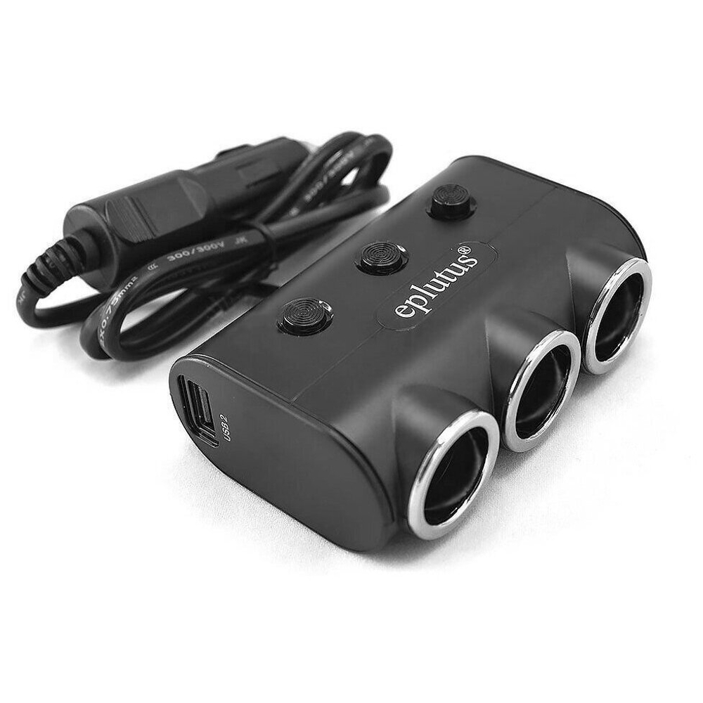 Разветвитель авто Eplutus FC-334P (2USB/3гнезда)