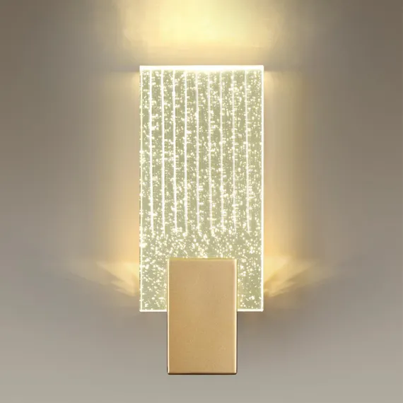 4362/5WL HIGHTECH ODL23 371 матовое золото/металл/стекло Настенный св-к IP20 LED 5W 218Лм 3000K RICCI