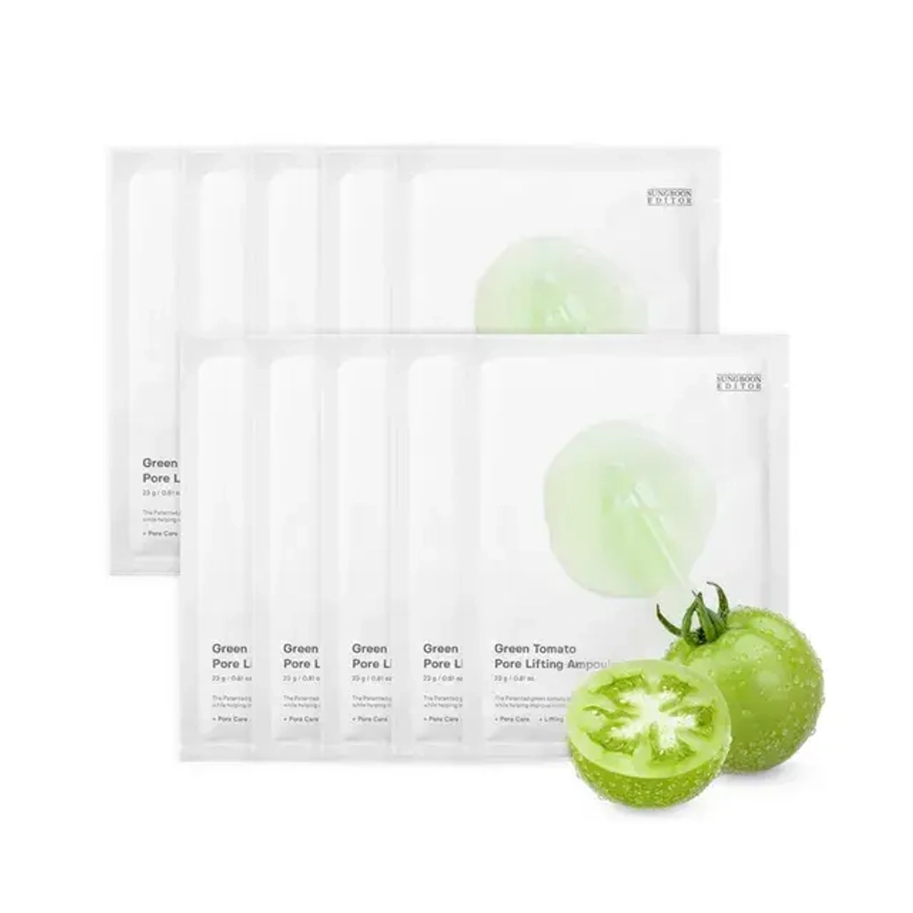 Sungboon Editor Green Tomato Pore Lifting Ampoule Mask 23g 1шт