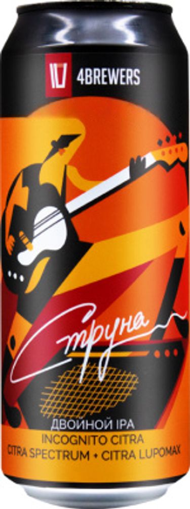 Пиво Четыре Пивовара Струна / 4 Brewers Struna 0.45 - банка