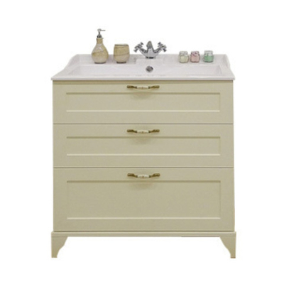 Тумба под раковину Акватон Леон 80 Н, дуб бежевый