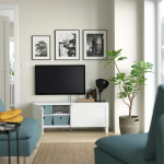 Тумба под ТВ - IKEA BESTÅ/BESTA, 120x42x48 см, белый, Бесто ИКЕА