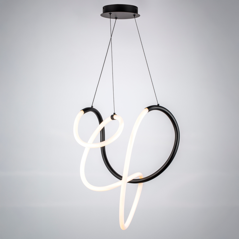 637067 Люстра CORINTO 30W LED 2530LM ЧЕРНЫЙ 3000K IP20