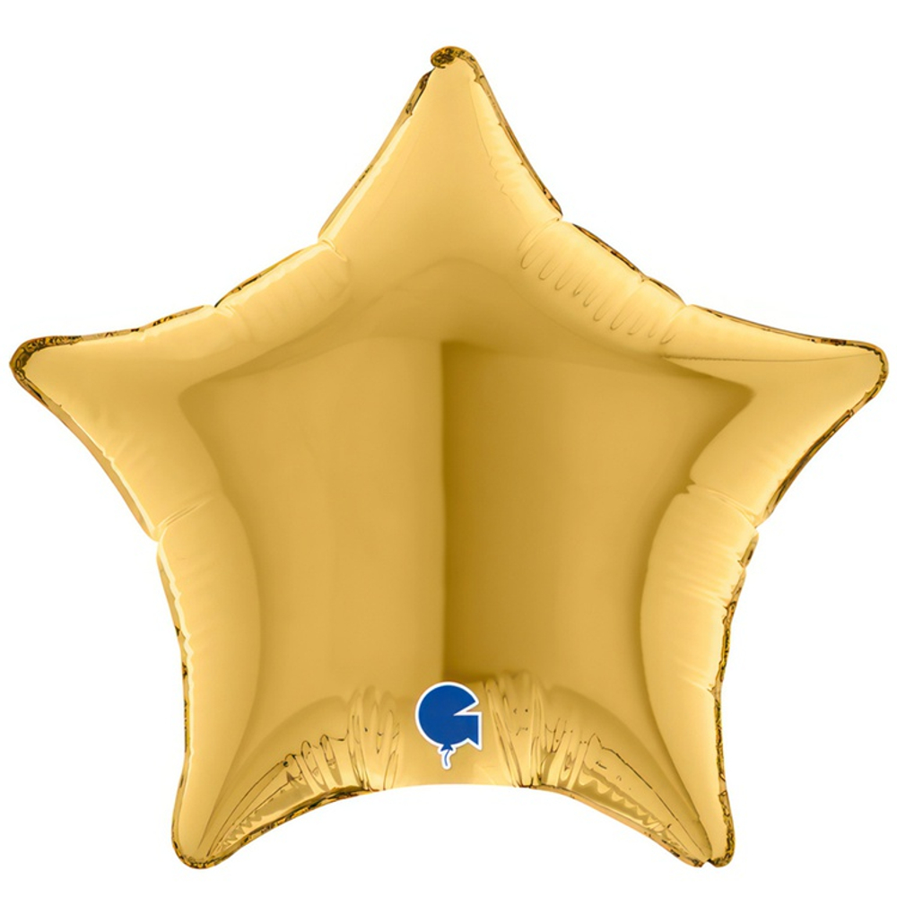 Шар фольгированный Звезда 10 см (Золотой)