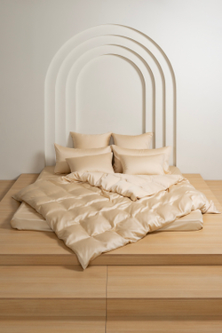 Простыня на резинке 160х200х40 German Grass Vanilla Brilliant бежевая