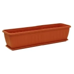 Балконный ящик АЛИЦИЯ 800мм с поддоном Терракотовый 0,155,8х0,185м