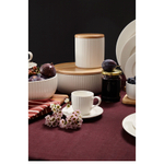 Салатник с крышкой из каучукового дерева soft ripples, dual glazing, D22 см