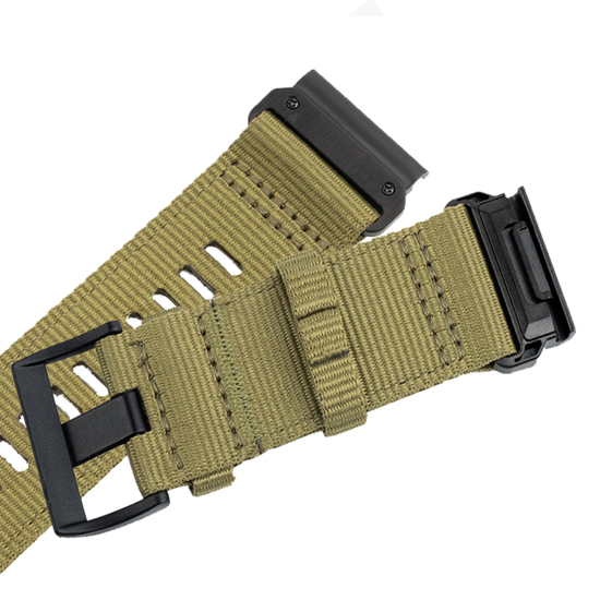 Ремешок QuickFit 26 мм для Garmin (циферблат 51мм) нейлоновый тактический (Армейский зеленый)