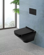 Унитаз подвесной BelBagno SELA BB3201CHR безободковый, с крышкой микролифт, с инсталляцией и кнопкой