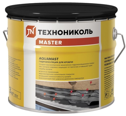 Мастика для кровли AquaMast (3кг) ведро