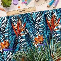 Ткань флис живописные листья