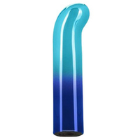 Голубой изогнутый мини-вибромассажер 12см California Exotic Novelties Glam G Vibe SE-4406-35-3