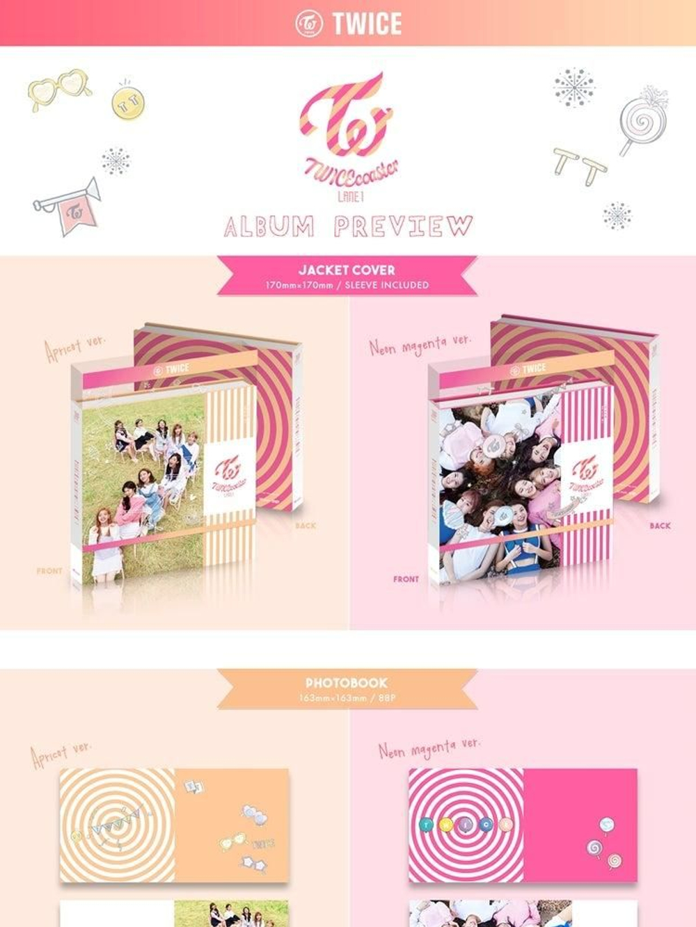 Альбом TWICE - TWICECOASTER:LANE 1 3rd Mini Album 2 Version SET