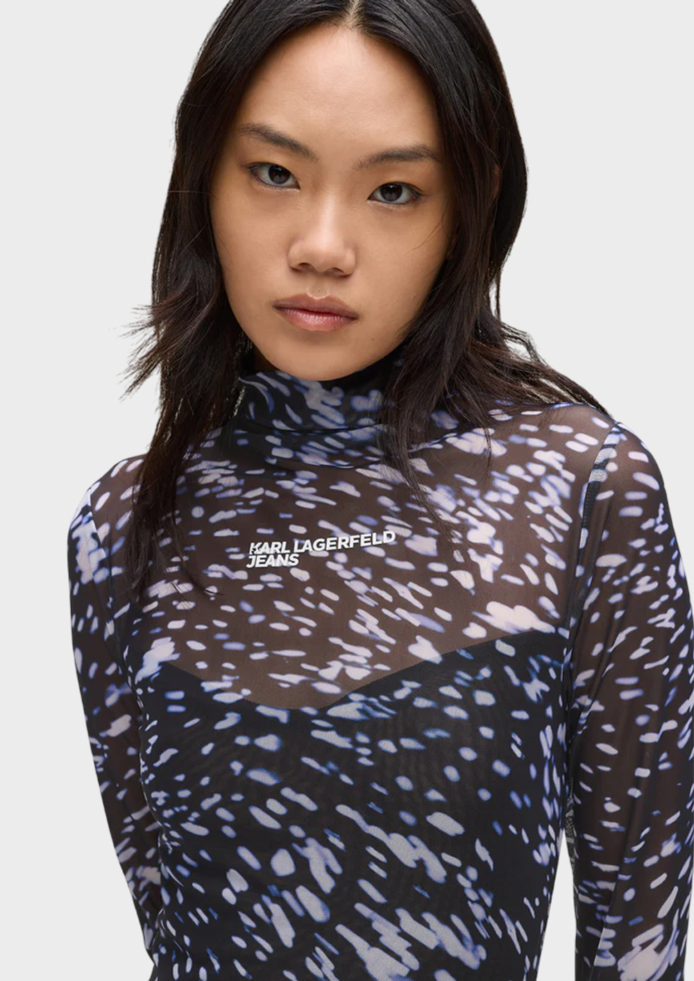 Платье KARL LAGERFELD JEANS Mesh Lights Aop Dress