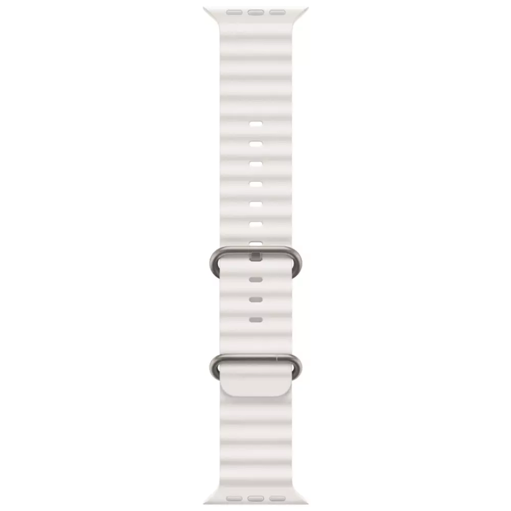 Apple Watch Ultra 2, 49 мм, корпус из титана, ремешок Ocean белого цвета