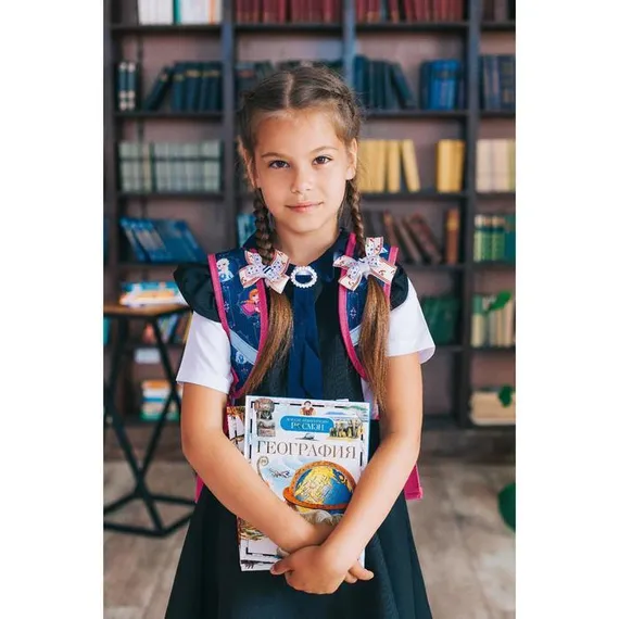 Школьный сарафан, цвет черный, рост 128