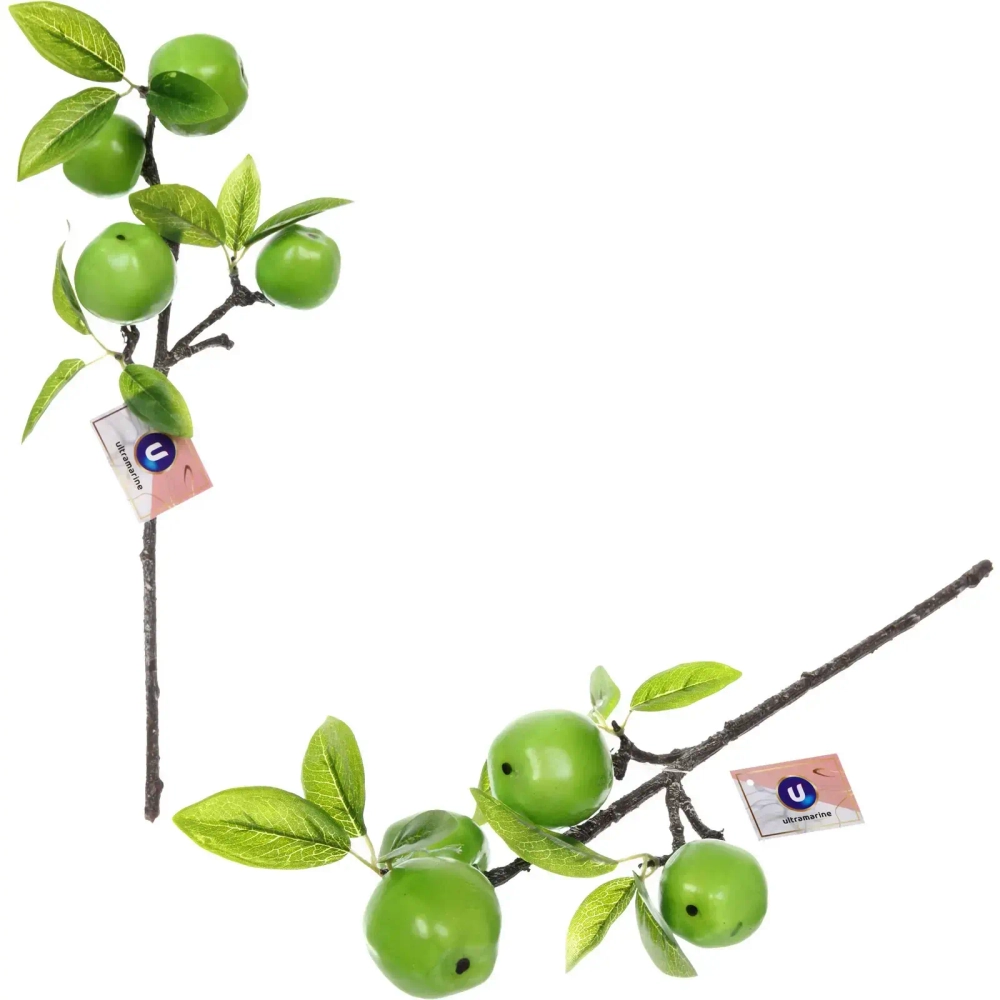 Муляж «Ветка яблоки зеленые» 40см