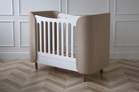 Кроватка KIDI Soft mini cпальное место 60*120 см (бежевый)