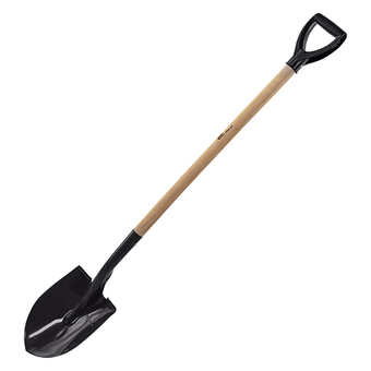 Лопата для сыпучих грузов, 215х290х1340 мм, деревянный лакированный черенок, Сибртех