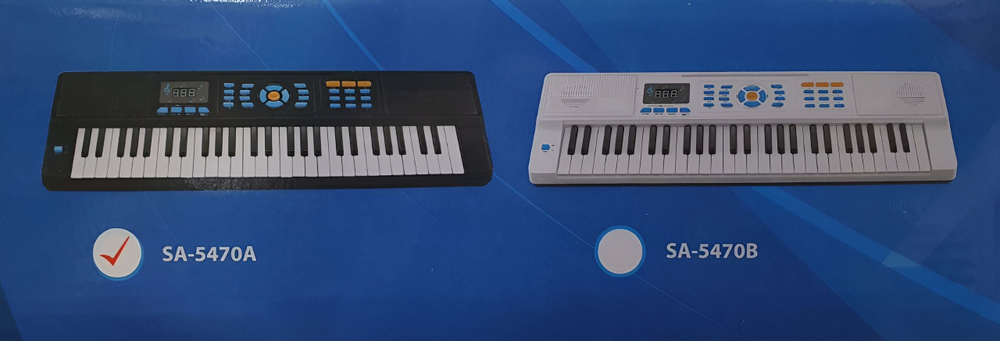 Синтезатор SONATA чёрный с микрофоном, 54 клавиши, 16 тембров, 100 ритмов, для начинающих, на батарейках