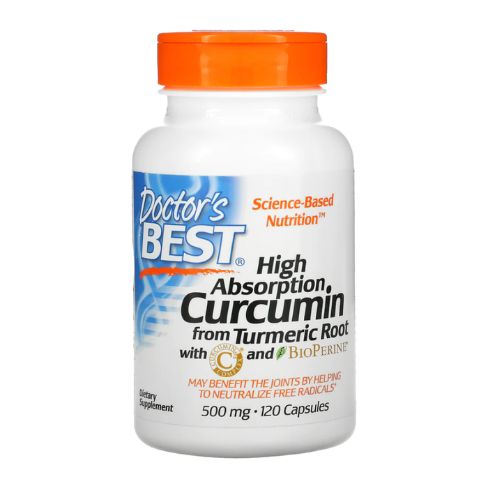 Легкоусвояемый куркумин, High absorption Curcumin 500 mg, Doctor&#39;s Best, 120 капсул