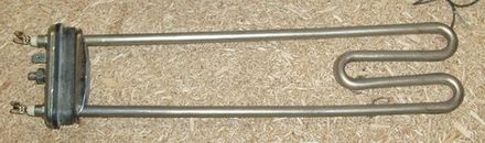 Тэн для стиральной машины Indesit (Индезит)/Ariston (Аристон) 2000W немного изогнут, 295mm без отв. с бортиком