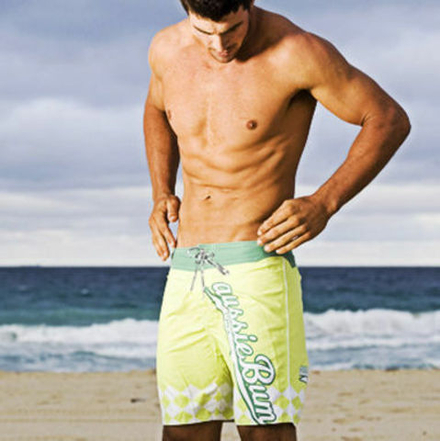Мужские плавательные шорты салатовые Aussiebum Surf Shorts Broadbeach