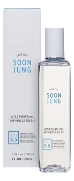 Etude House Тонер регенерирующий для чувствительной кожи - Soon jung pH 5.5 relief toner, 180мл