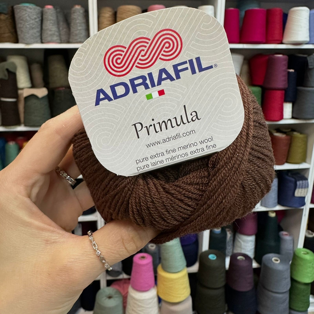 PRIMULA - Adriafil; 100% меринос; 300м/100гр; Вес моточка 50гр; цвет: коричневый