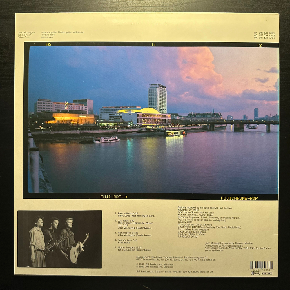 John McLaughlin Trio - Live At The Royal Festival Hall (Голландия 1990г.)