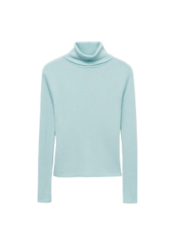 Джемпер из смесовой шерсти с воротником с отворотом