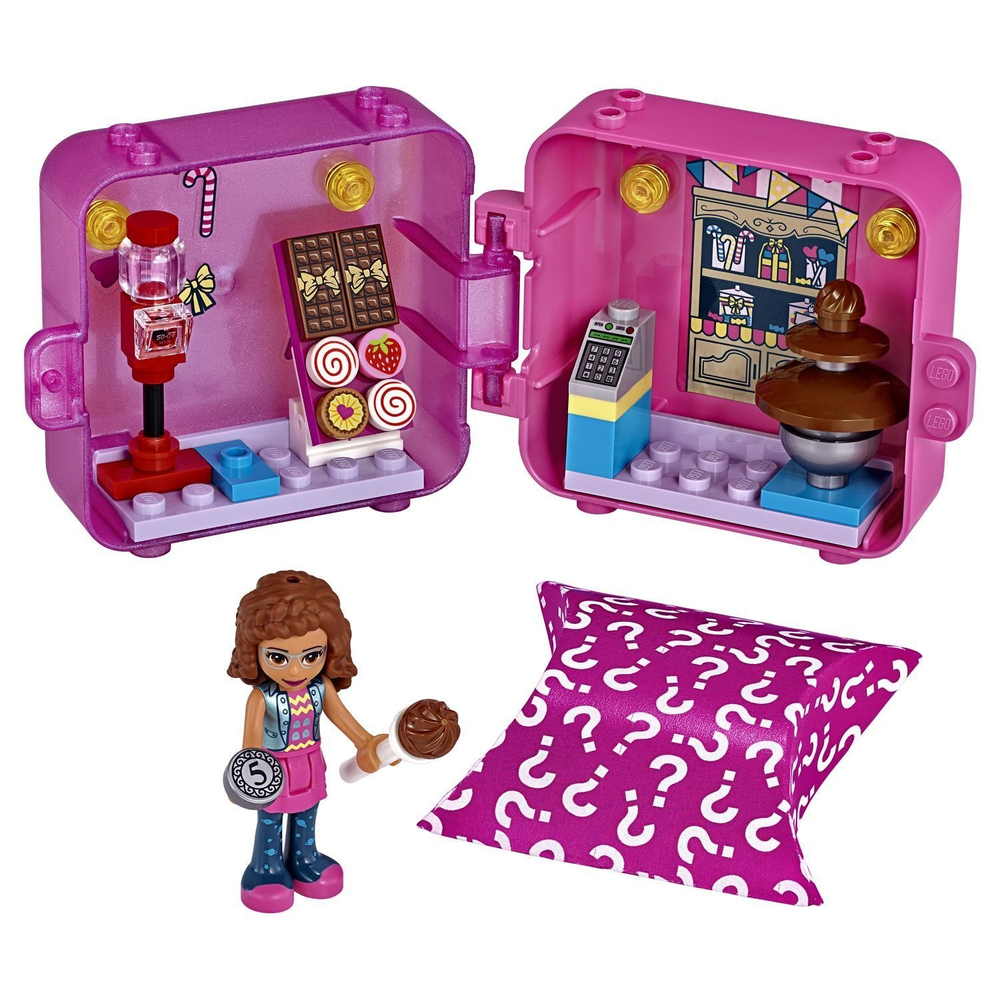 LEGO Friends: Игровая шкатулка Покупки Оливии 41407 — Olivia's Play Cube - Sweet Shop — Лего Френдз Друзья Подружки