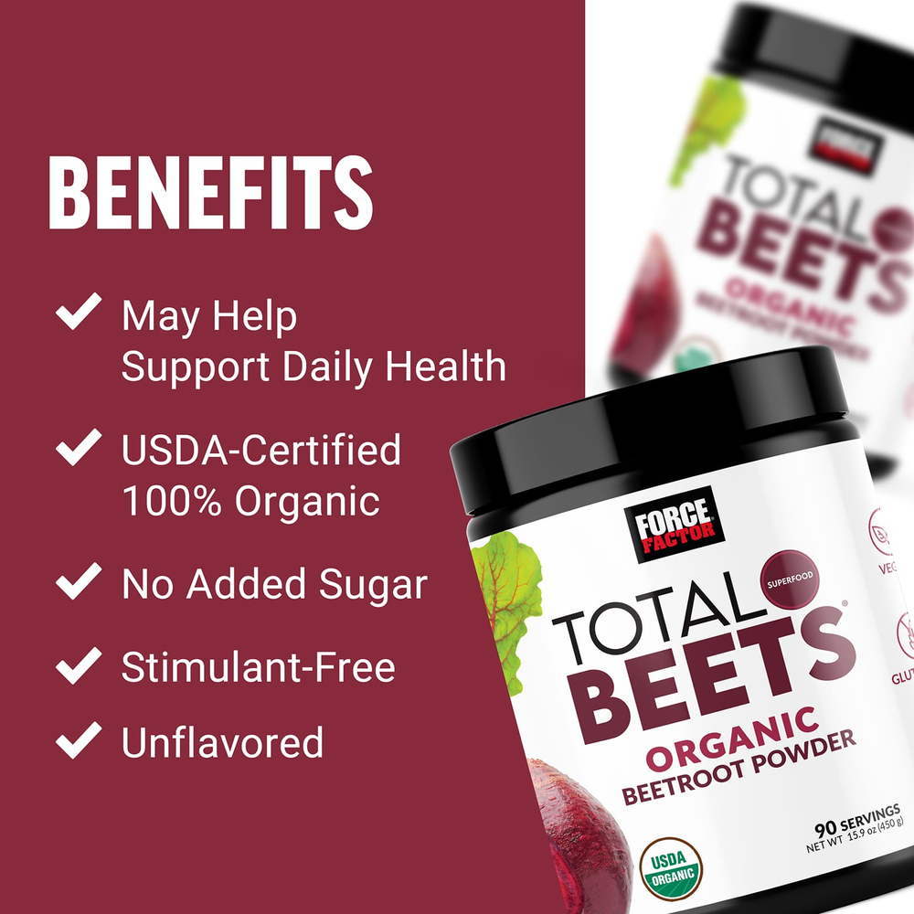 Force Factor, Total Beets®, порошок из органической свеклы, 450 г (15,9 унции)