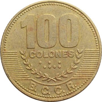 100 колонов 2021 Коста-Рика