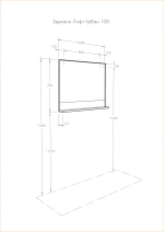 Зеркало AQUATON Лофт Урбан 100 см, дуб орегон (1A248002LQX50)