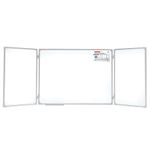 Доска магнитно-маркерная 3-элементная, 100х150/300 см, Польша, Гарантия 10 ЛЕТ, белая, BRAUBERG, 238035