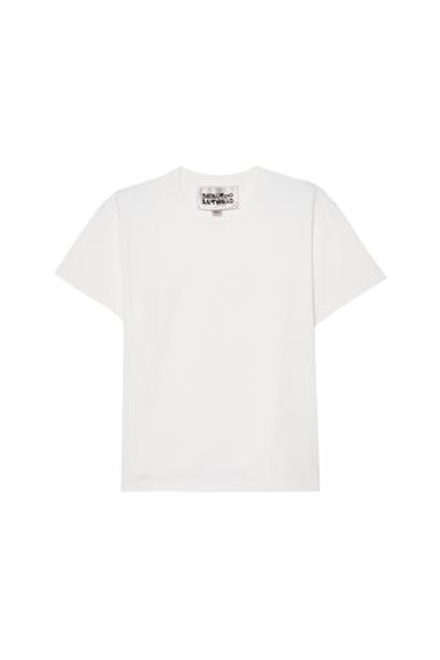 ZARA X BENITO ANTONIO ФУТБОЛКА ОБЛЕГАЮЩЕГО КРОЯ, ЖЕЛТОВАТО-БЕЛЫЙ