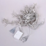 Гирлянда для дома ЗАНАВЕС 3м*2,5м 240 ламп LED, прозр.провод, 8 реж., IP-20. Теплый белый