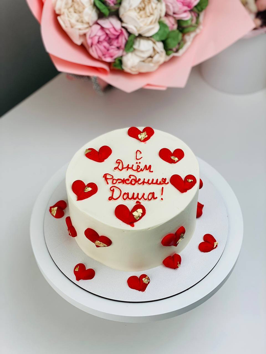 Торт Сердечки