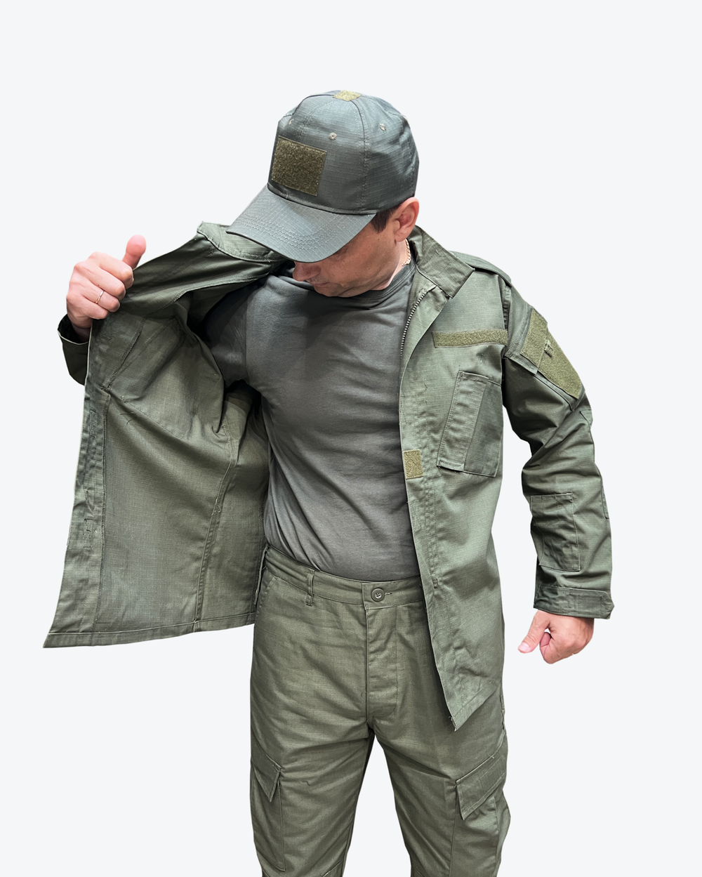 Тактический костюм ACU летний — Олива, износостойкий Rip-Stop