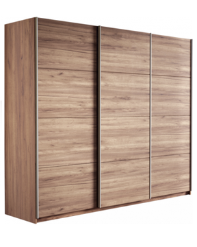 Шкаф-купе ПРАЙМ Трио ДДД бетон, диамант серый, крафт табачный