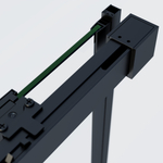 Душевая дверь Софт 2 (Soft 2) VDS-3SO2120CLB, 1200, черный, стекло прозрачное