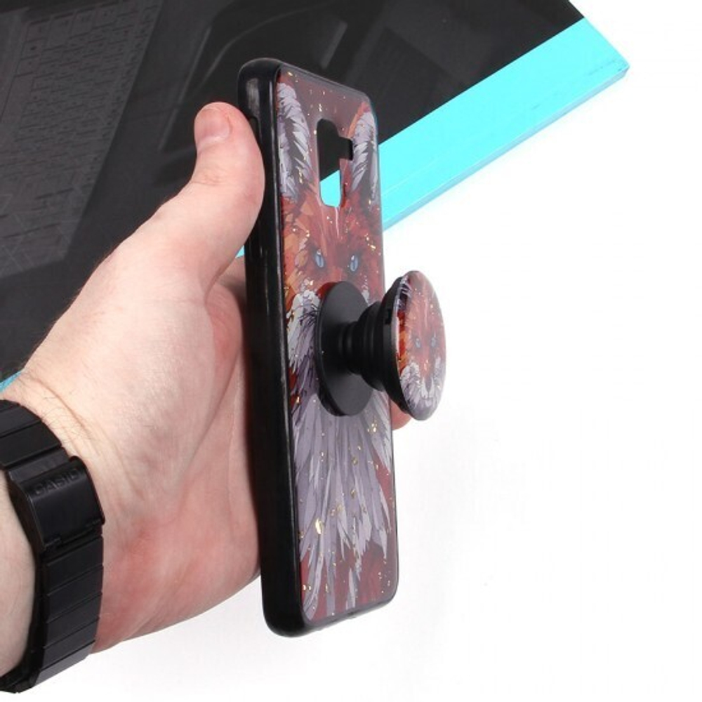 Чехол ТПУ с попсокетом для Samsung Galaxy J6 (2018), 010894