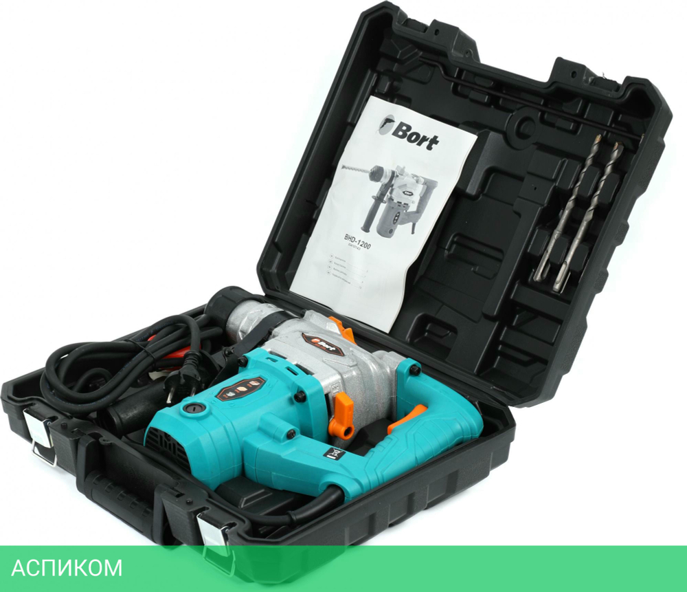 Перфоратор Bort BHD-1200 кейс в комплекте (93410143)