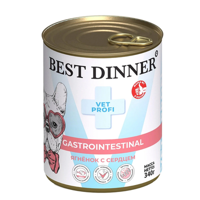 Best Dinner ВетПрофи Конс д/собак Gastrolntestinal ягнененок,сердце 340г