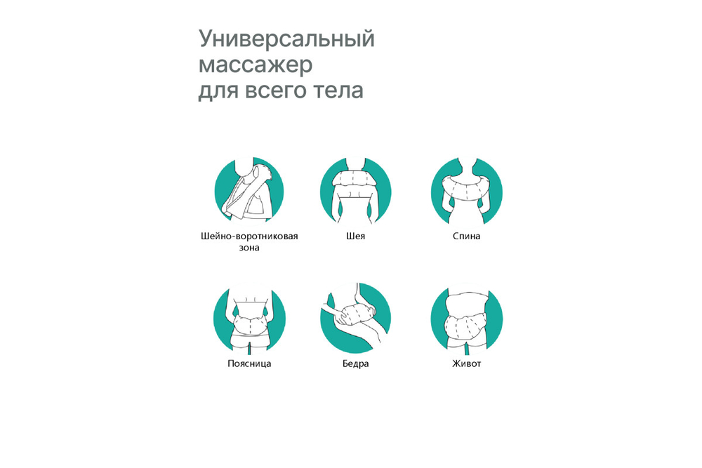 Массажер CleverCare беспроводной Shiatsu Advanced, цвет темно-серый