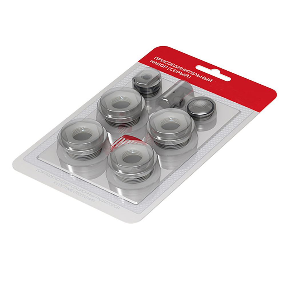 Комплект для радиатора 1/2'' без кронштейнов (серебристый) ROYAL THERMO