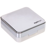 Набор для хранения контактных линз «МАРЦИПАН», с зеркалом, цвет серебро, 6.3*6.2*3.2см, (пакет с подвесом)