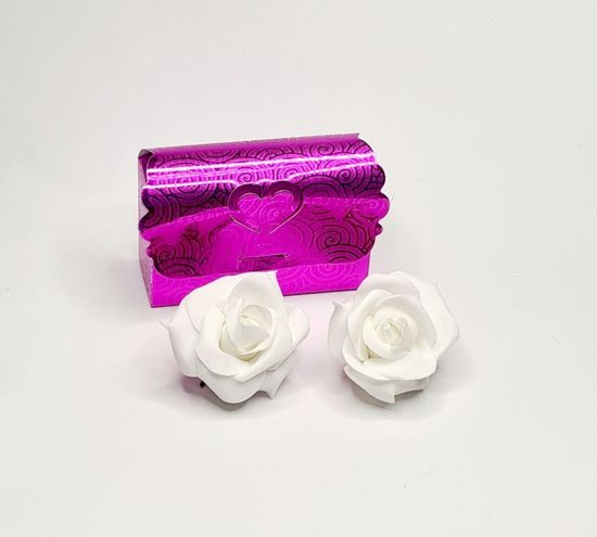 Цветочки розы в волосы на заколке, школьные, 2 шт.